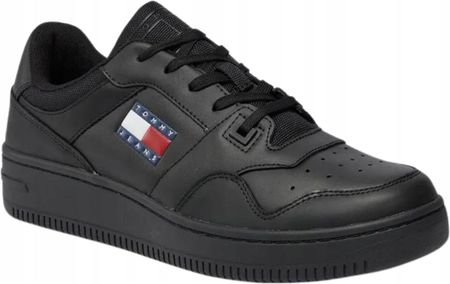 Buty sportowe męskie Tommy Hilfiger Retro Basket Ess czarne