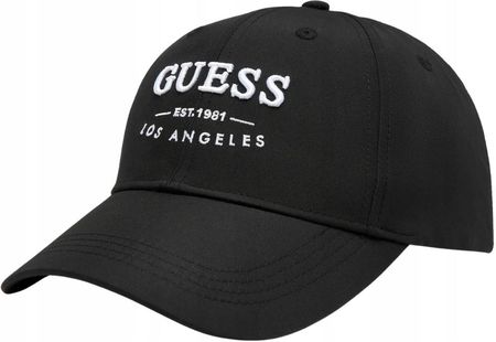 Guess Czarna haftowana czapka z daszkiem
