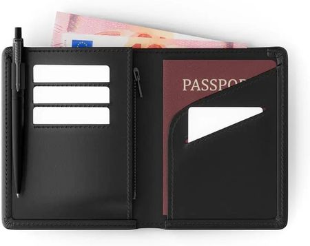 James Hawk TRAVEL Smart Wallet Black - Pojemny portfel turystyczny w kolorze czarnym