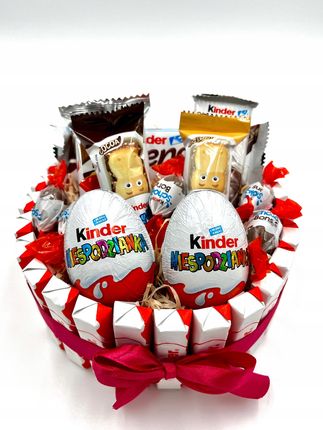 Kinder Tort Prezent Dzień Dziecka Czekolada Urodziny Zestaw Słodyczy - zdjęcie 3