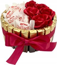 Bez Marki Tort Merci + Rafaello + Róże Prezent Dzień Mamy Zestaw Słodyczy Dla Niej