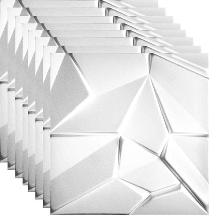 Eurodeco Panele Ścienne Białe Kasetony Sufitowe Dekoracja Ściany Panel 3D Merkury 8x