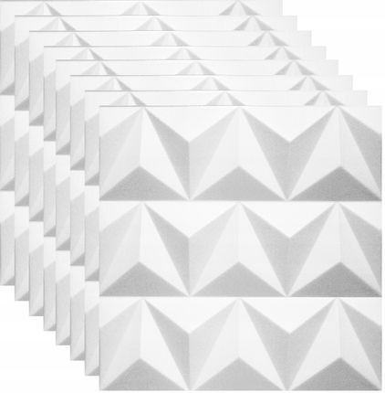 Eurodeco Panele Ścienne Białe Kasetony Sufitowe 3D Matrix Dekoracja Ozdoba Ściana 8x