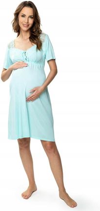 Koszula nocna ciążowa Lori : Kolor - miętowy, Rozm