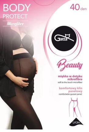 Rajstopy Gatta GB Body Protect Micro 40 Ciążowe 2 czarny