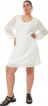 Zizzi Biała Koronkowa Sukienka 896A 56