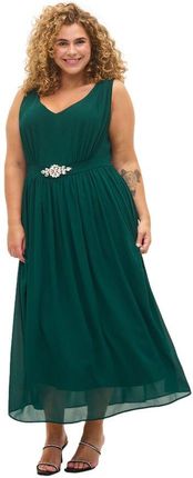 Zizzi Cudowna Długa Zielona Sukienka 753A 56
