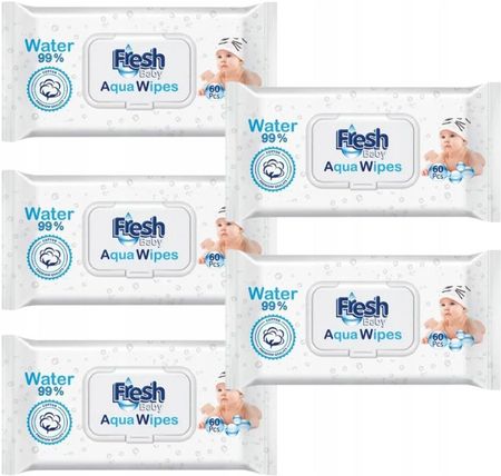Fresh Baby Aqua Wipes Chusteczki Nawilżane 300Szt.