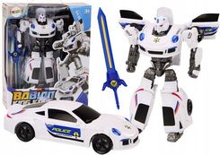Zdjęcie Leantoys Auto-Robot 2W1 Transformacja Samochód Policyjny Biały - Proszowice