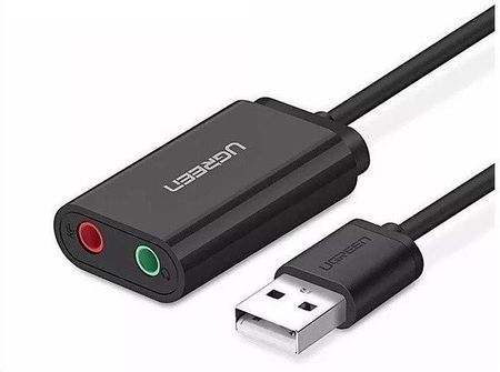 Ugreen Zewnętrzna karta dźwiękowa muzyczna adapter USB - mini jack