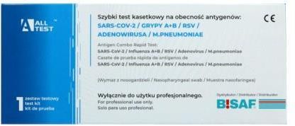 Profesjonalny Test Combo 6w1 RSV, Grypa AB, Sars-Cov-2, Adenowirus, Mycoplasma Pneumoniae