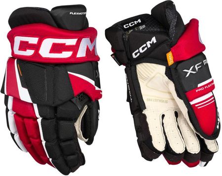 Rękawice Hokejowe Ccm Tacks Xf Pro Black/Red/White Junior 12 Cali
