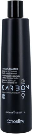 ECHOSLINE KARBON 9 CHARCOAL VEGAN ORGANIC Wegański szampon regenerujący do włosów zniszczonych 350ml