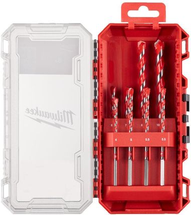 Milwaukee Zestaw wierteł udarowych Premium do betonu z uchwytem cylindrycznym, 4 - 10 mm (8 szt.) 4932493882