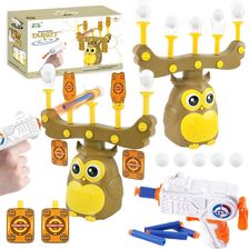 Zdjęcie Import Pronice  Gra Strzelecka Sowa Zestaw Pistolet Piłeczki Karty Celu Zręcznościowa - Oława