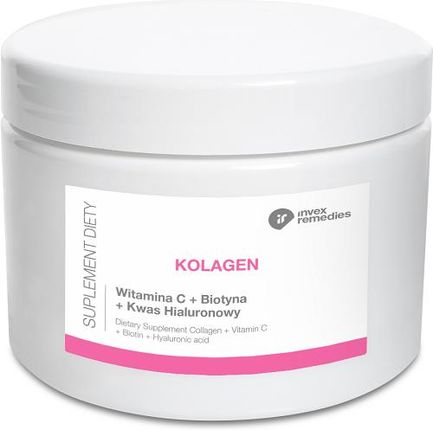 Invex Remedies Kolagen Witamina C + Biotyna Kwas Hialuronowy 170G