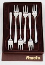 Zdjęcie Amefa aurora 9065 zestaw 6 widelczyków do ciasta pudełko brązowe 906500pb23an6 - Trzebnica