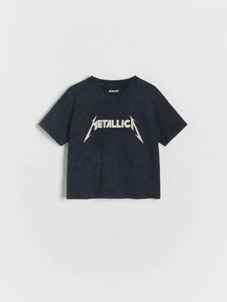 Reserved - Bawełniany t-shirt Metallica - ciemnoszary