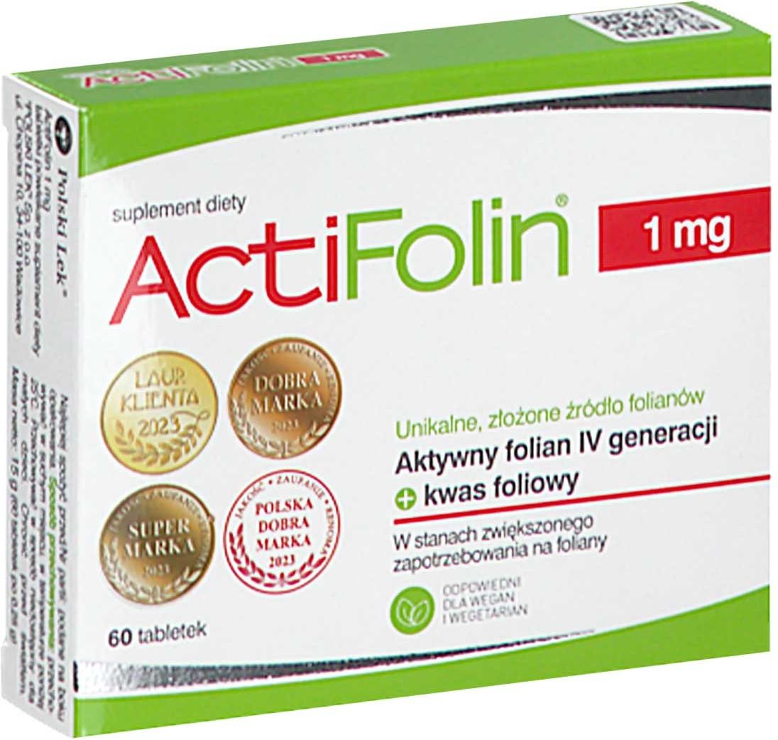 ActiFolin 1 mg 60 tabl. - Opinie i ceny na Ceneo.pl