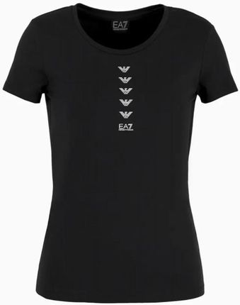 EMPORIO ARMANI EA7 markowy damski t-shirt BLACK