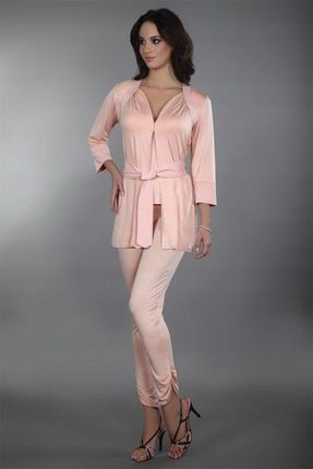 Szlafrok Rizen LC 90071 Pink Różowy LivCo Corsetti Fashion rozmiar - S RÓŻO