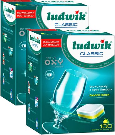 Ludwik Tabletki Do Zmywarki Classic Cytrynowe 2x100Szt.
