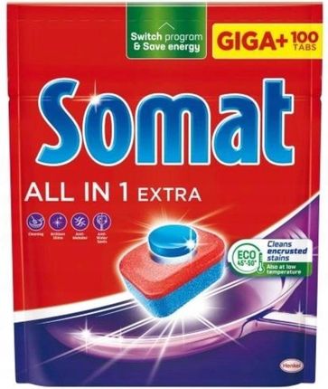Somat Tabs All In One Extra Tabletki Do Zmywarki 100Szt.