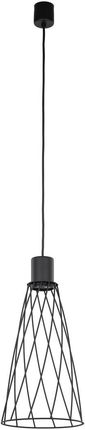 Tk Lighting Lampa Wisząca Czarna Modesto W Stylu Rustykalnym, Stożkowaty Druciany Klosz Na Gu10 10161 (10161T)