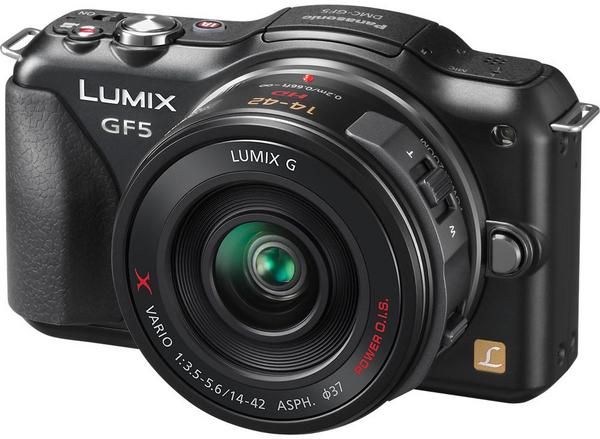 Panasonic - Panasonic DMC−GF5 DMC-GF5WA-K Aparat cyfrowy Panasonic Lumix DMC-GF5 Czarny + 14-42mm