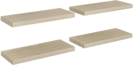 Zakito Półki Ścienne Stylowe Dębowe 60X23,5X3,8 Cm