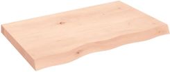 Zakito Półka Ścienna Rustykalna Z Litego Drewna Dębowego 80X50X(2 6) Cm