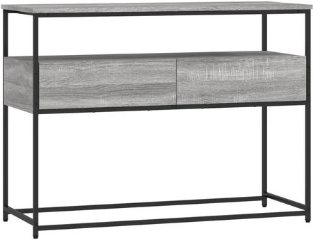 Zakito Stolik Konsolowy Drewnopochodny 100X40X75 Cm Szary Dąb
