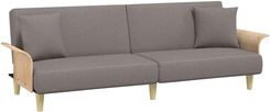 Zakito Kanapa Rozkładana 224X89X70Cm Taupe Tkanina Sklejka