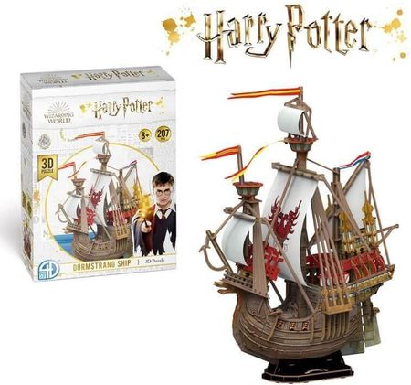 Harry Potter - Puzzle 3D 207 elementów w ozdobnym pudełku (Statek Durmstrang)