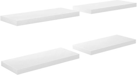 Zakito Stylowe Półki Ścienne 60X23,5X3,8Cm Białe Mdf Metal