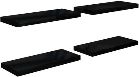 Zakito Stylowe Półki Ścienne 60X23,5X3,8 Cm Czarne