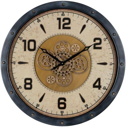 Bigbuy Home Zegar Ścienny Czarny Złoty Szkło Żelazo 72X9X72Cm 3Szt. (S8804397)
