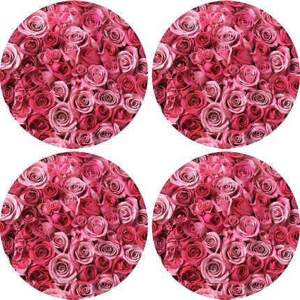 Bertoni Zestaw Podkładek Na Stół Okrągłych 4D Valentine Roses (Po270)