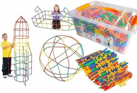 Słomki Konstrukcyjne Klocki Edukacyjne 700 element