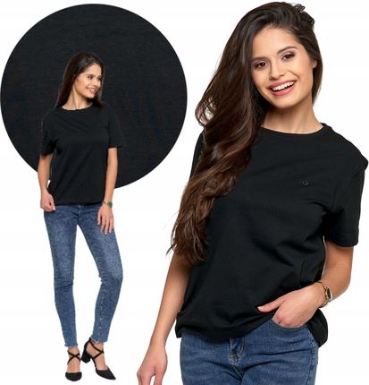 Koszulka Damska Premium Line T-Shirt Krótki Rękaw Bawełniana Moraj XL