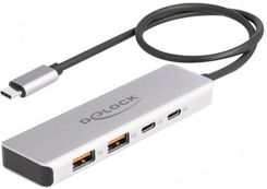 Delock USB 10 Gbps USB Type-C Hub with 2 x USB Type-A and 2 x USB Type-C, USB hub Szary (64230)