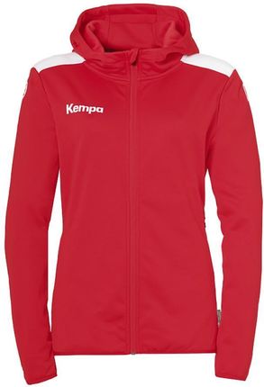 Bluza Zapinana Z Kapturem Emotion 27 Women Kempa - Czerwony/Biały