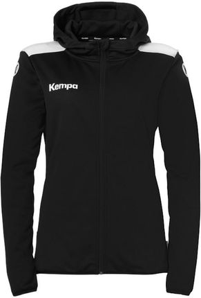 Bluza Zapinana Z Kapturem Emotion 27 Women Kempa - Czarny/Biały