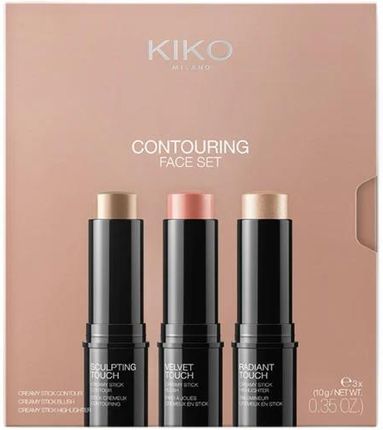 Kiko Milano Contouring Face Set Zestaw Sztyft Do Konturowania 10G + Róż W Sztyfcie Rozświetlacz