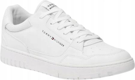 Buty sportowe męskie Tommy Hilfiger Basket Core Leather Ess białe