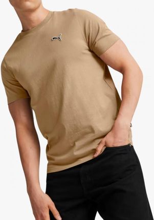 Koszulka Męska Puma T-shirt Bawełniany Beżowy