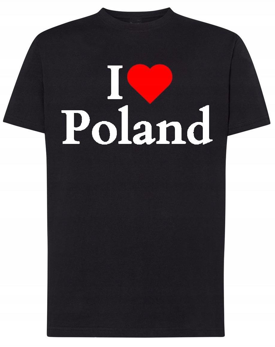 T Shirt Męski Nadruk I Love Poland Kocham Polske R Xl Ceny I Opinie