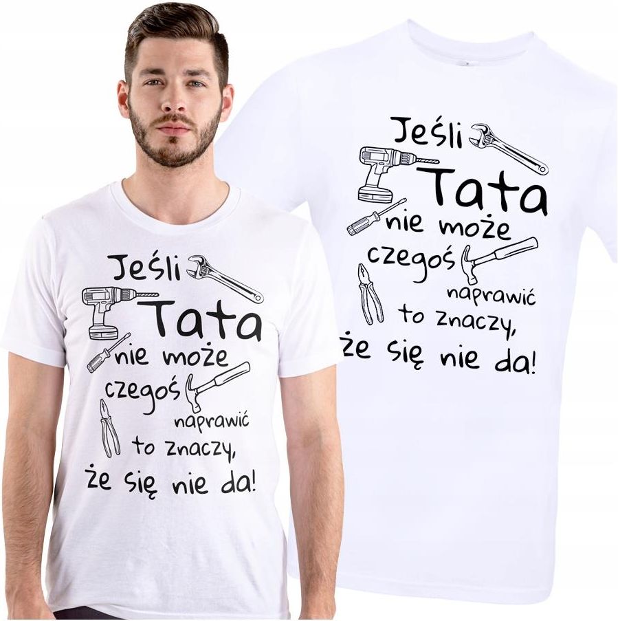 Koszulka Na Dzie Ojca Dla Taty mieszny T shirt Z Nadrukiem XL Ceny koszulka-na-dzie-ojca-dla-taty-mieszny-t-shirt-z-nadrukiem-xl-ceny
