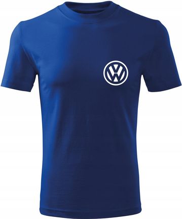 Koszulka T-shirt męska D239P Vw Logo Golf Gti niebieska rozm 3XL