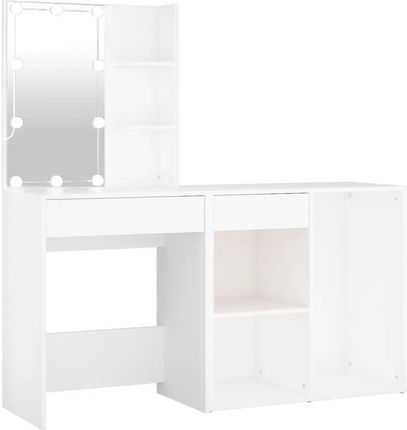 Zakito Toaletka Z Led I Szafką 60X40X140 Cm Biała